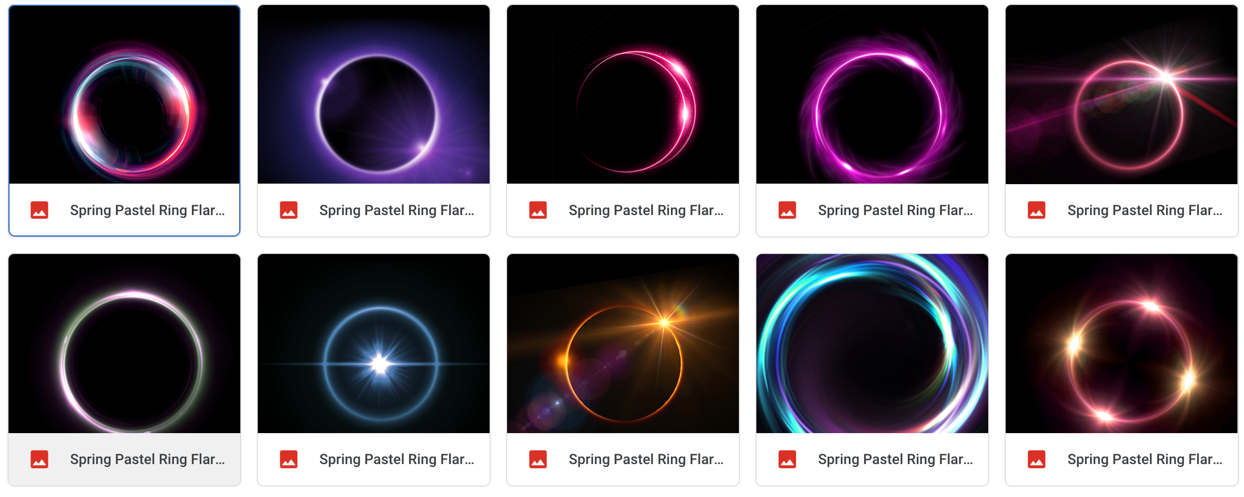 Magical Spring Pastel Ring Flares