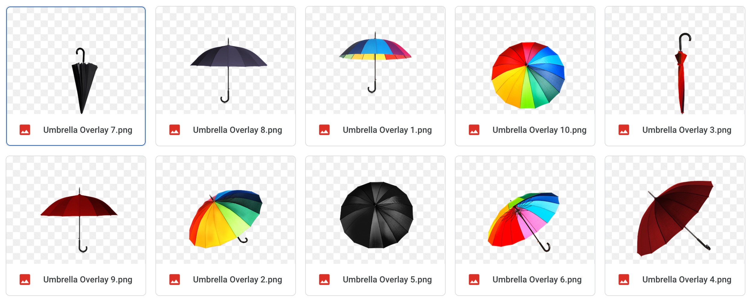 Magical Umbrella Overlays