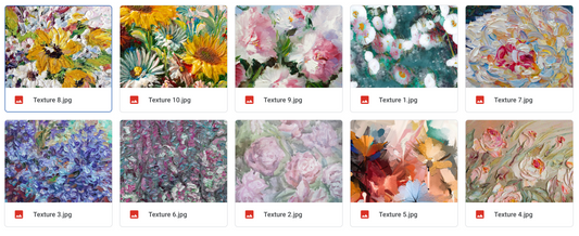 Magical Painted Floral Textures - Meg Bitton Productions