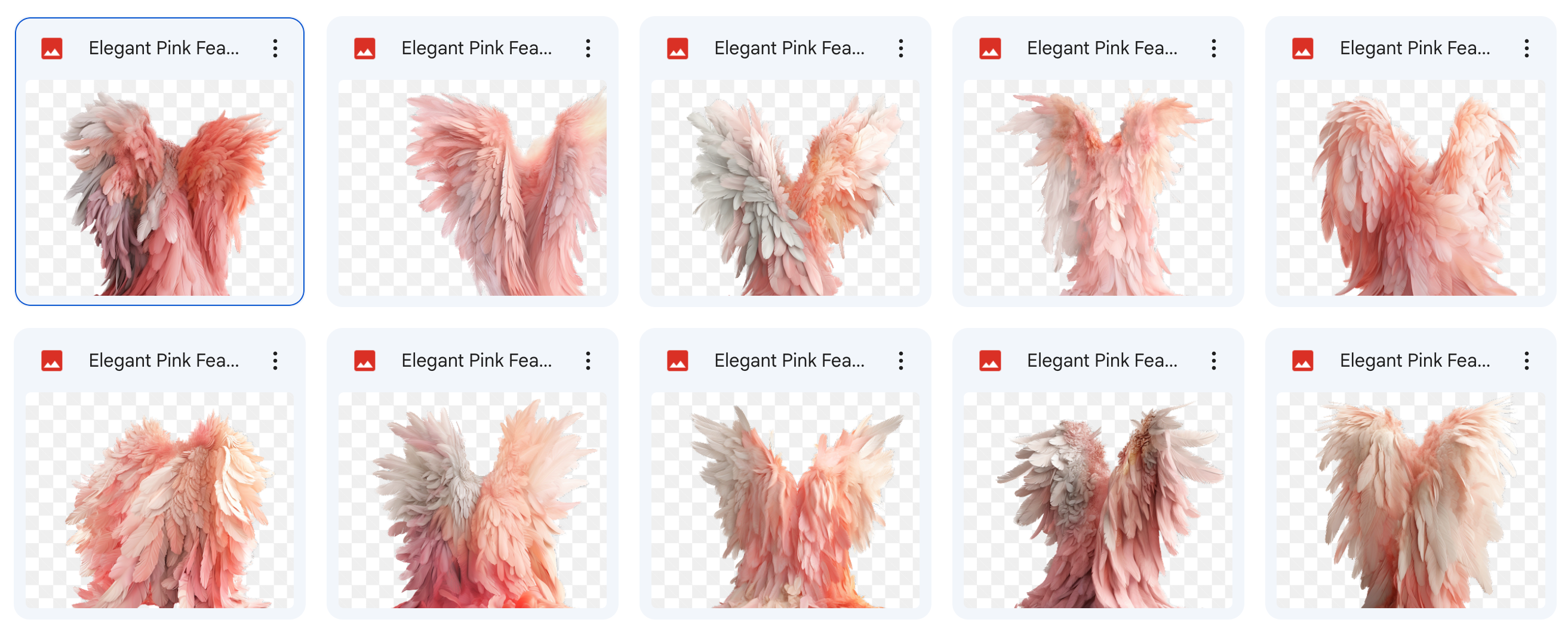 Magical Elegant Pink Feathered Wing Overlays - Meg Bitton Productions