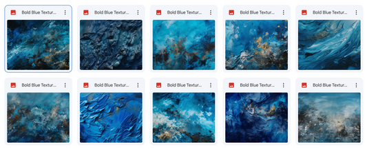 Magical Bold Blue Fine Art Textures - Meg Bitton Productions