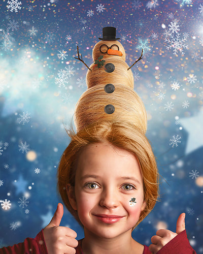 Snowman Hairdo - Meg Bitton Productions