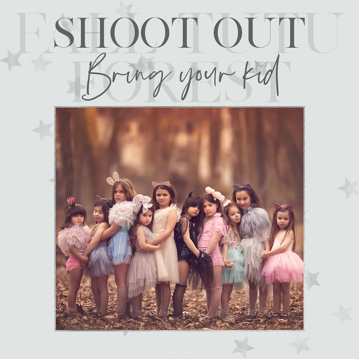 Fall Tutu Shoot Out Forest - Bring Your Own Kid - Meg Bitton Productions