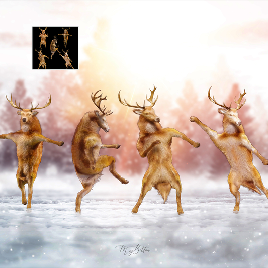 Mixer Brush: Dancing Reindeer - Meg Bitton Productions