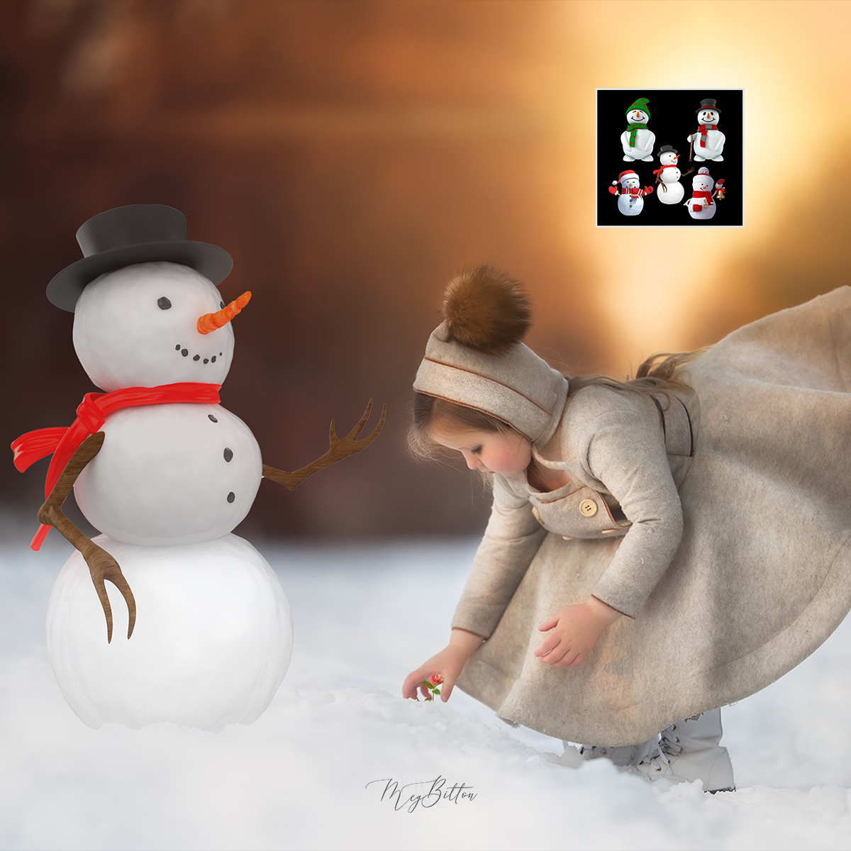 Mixer Brush: Snowmen - Meg Bitton Productions