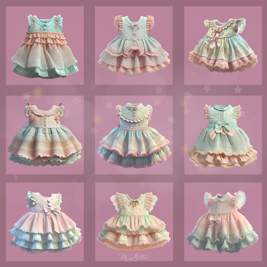 Magical Pastel Frilly Toddler Dresses - Meg Bitton Productions