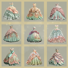 Magical Pastel Floral Gowns - Meg Bitton Productions