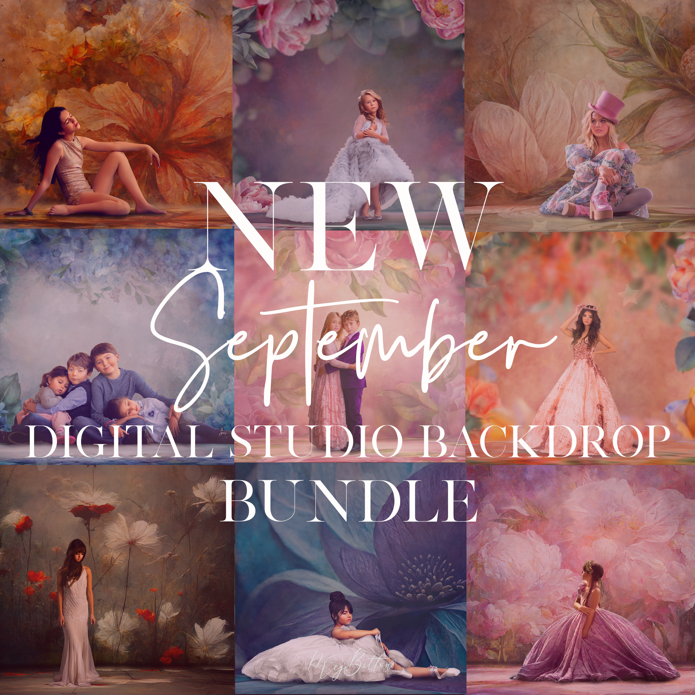 Limited Edition: September Digital Studio Backdrop Bundle