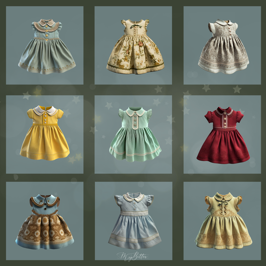 Magical Vintage Toddler Dress Overlays - Meg Bitton Productions